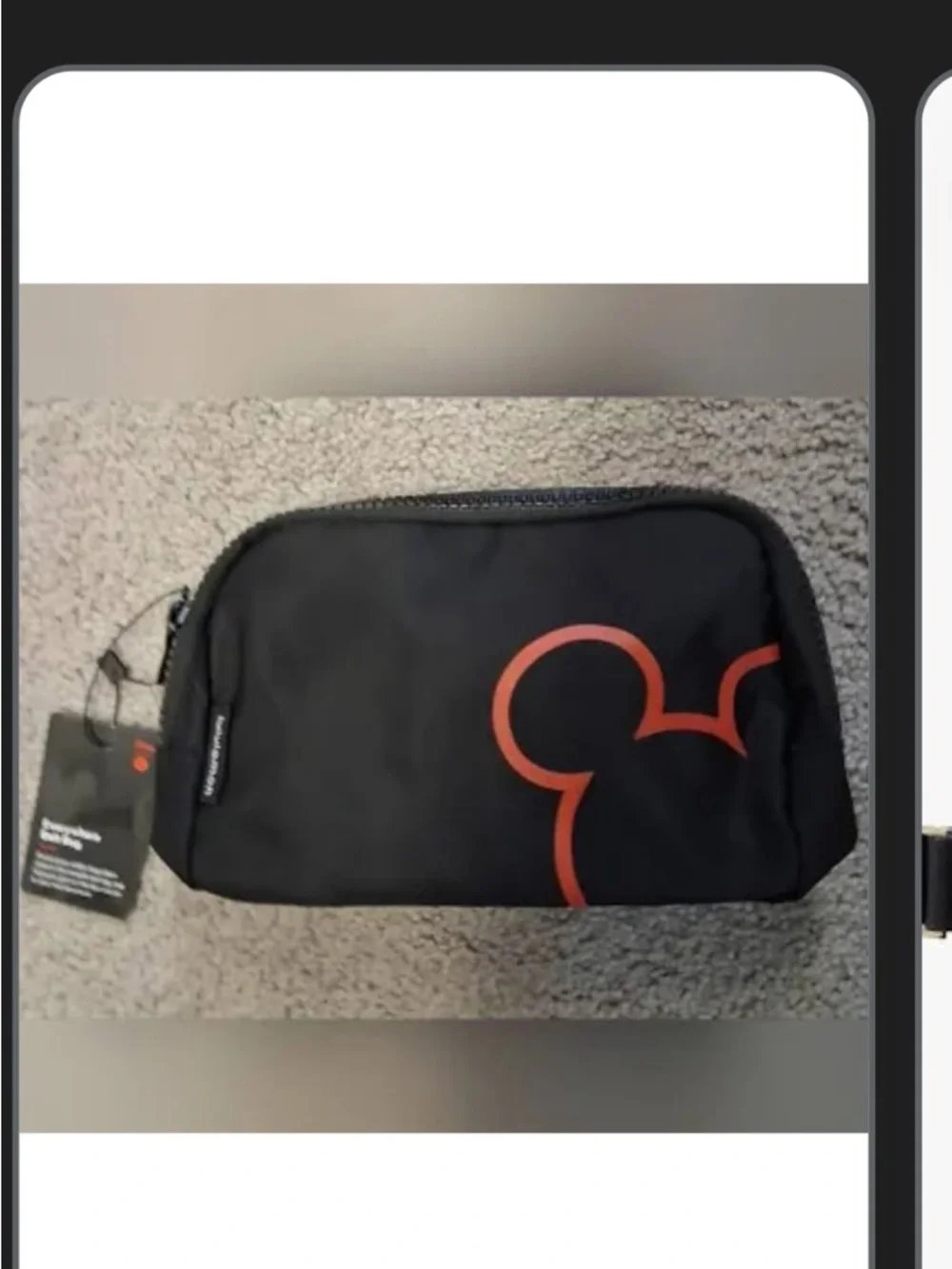 Lululemon Disney Mickey Black Everywhere Belt Bag outline 1L - Picture 3 of 3